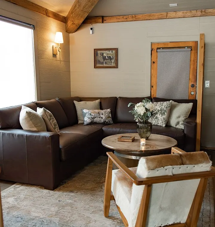 Cozy lounge seating area at Buckley Downtown Table & Vine